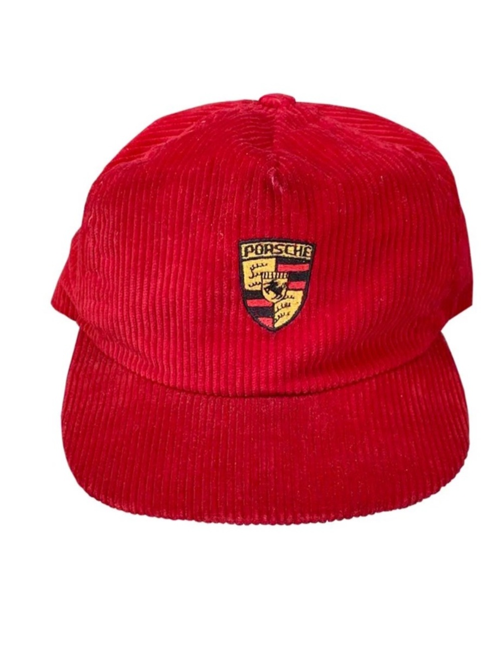 Embroidered Porsche Logo Corduroy SnapBack